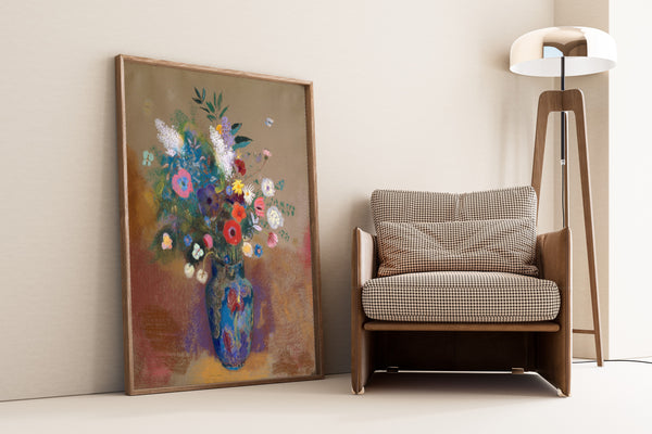 Odilon Redon — Bouquet of Flowers (Blue Vase) | Symbolist Art Print