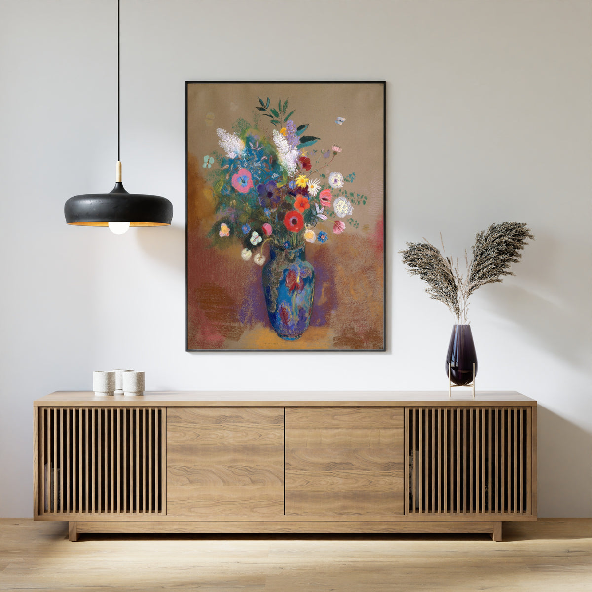 Odilon Redon — Bouquet of Flowers (Blue Vase) | Symbolist Art Print
