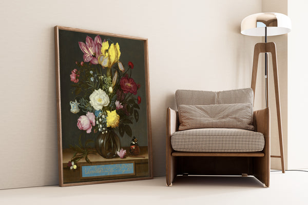 Jan Davidsz. de Heem — Bouquet of Flowers in a Glass Vase | Fine Art Print