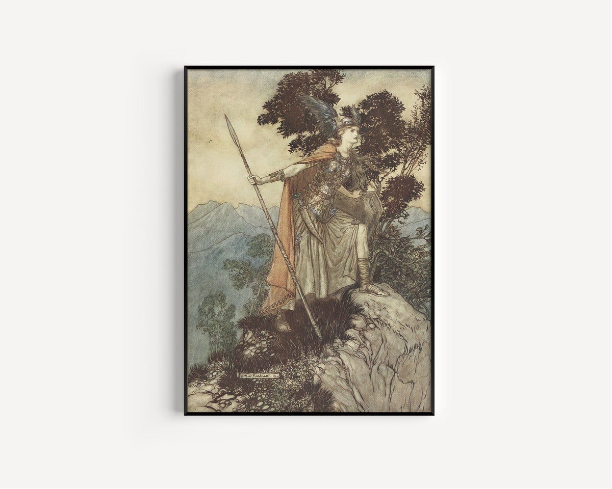 Arthur Rackham — Brünnhilde | Wagner Illustration Print