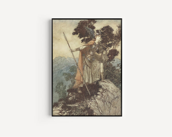 Arthur Rackham — Brünnhilde | Wagner Illustration Print