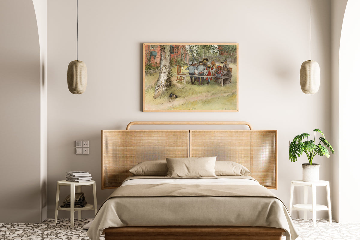 Carl Larsson — Breakfast under the Big Birch | Swedish Watercolour Print