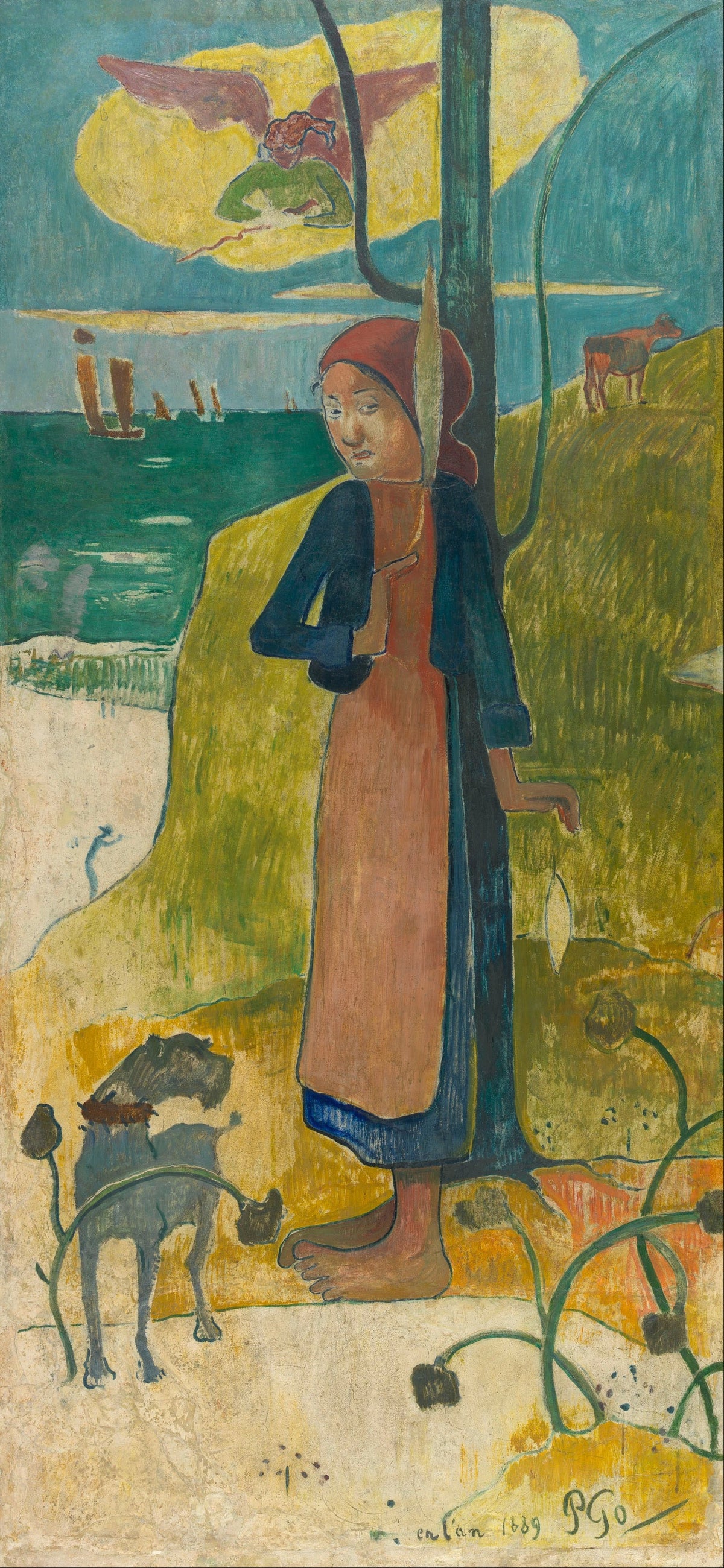 Paul Gauguin — Breton Girl Spinning | Fine Art Print
