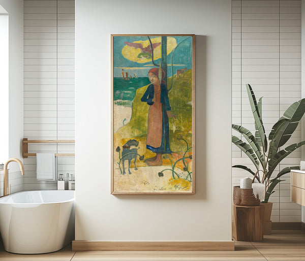 Paul Gauguin — Breton Girl Spinning | Fine Art Print