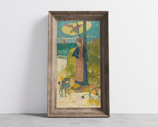 Paul Gauguin — Breton Girl Spinning | Fine Art Print