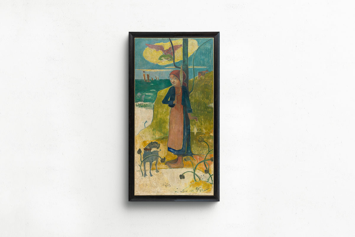 Paul Gauguin — Breton Girl Spinning | Fine Art Print