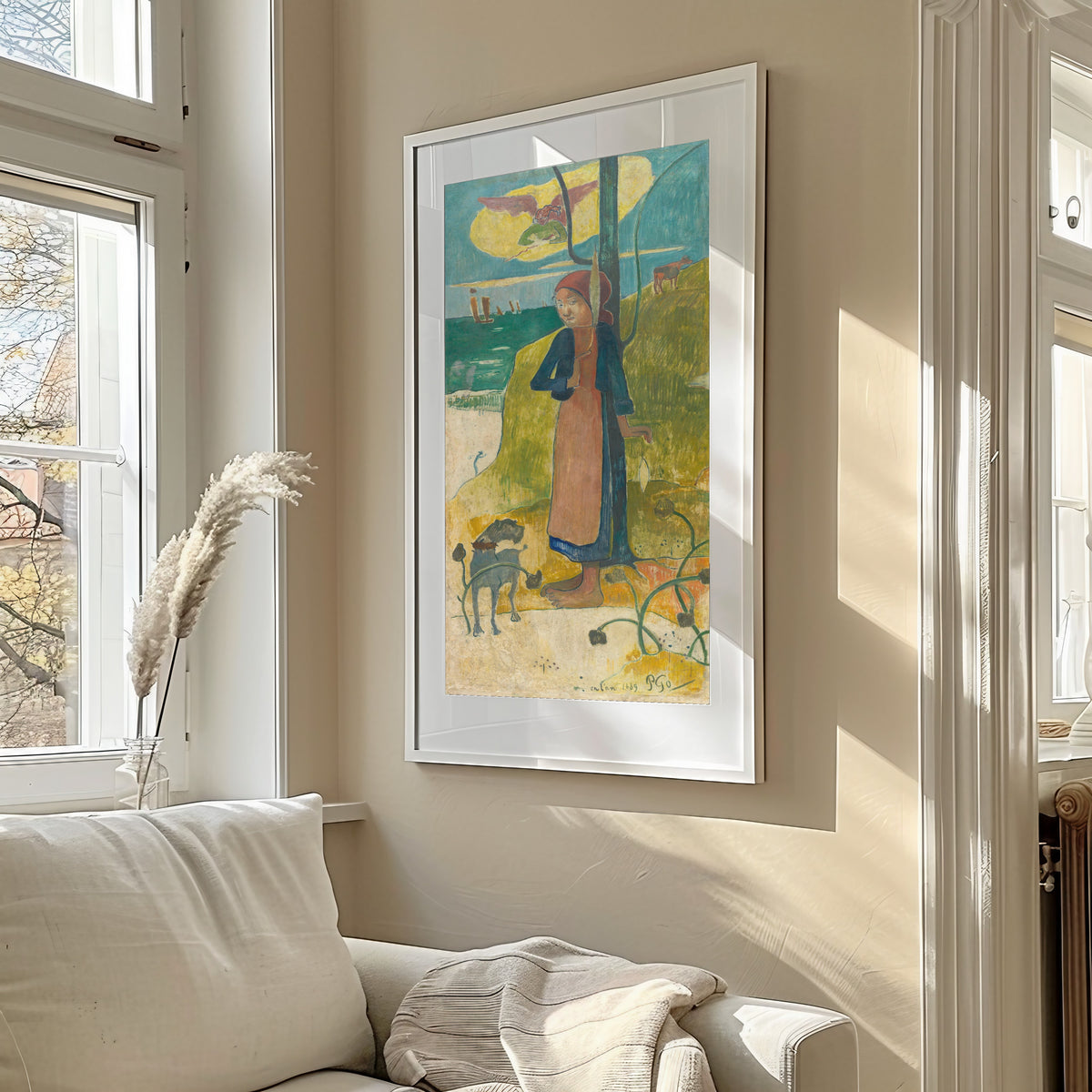 Paul Gauguin — Breton Girl Spinning | Fine Art Print