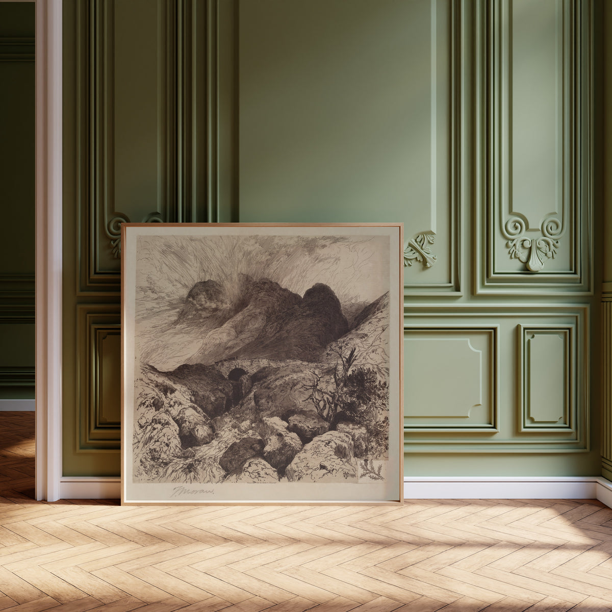 Thomas Moran — Bridge in the Pass of Glencoe—Scotland | Etching Print