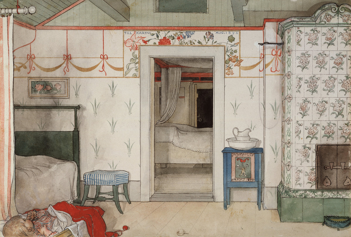Carl Larsson — Brita's Forty Winks | Swedish Watercolour Print
