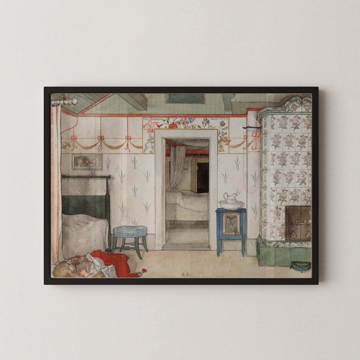 Carl Larsson — Brita's Forty Winks | Swedish Watercolour Print