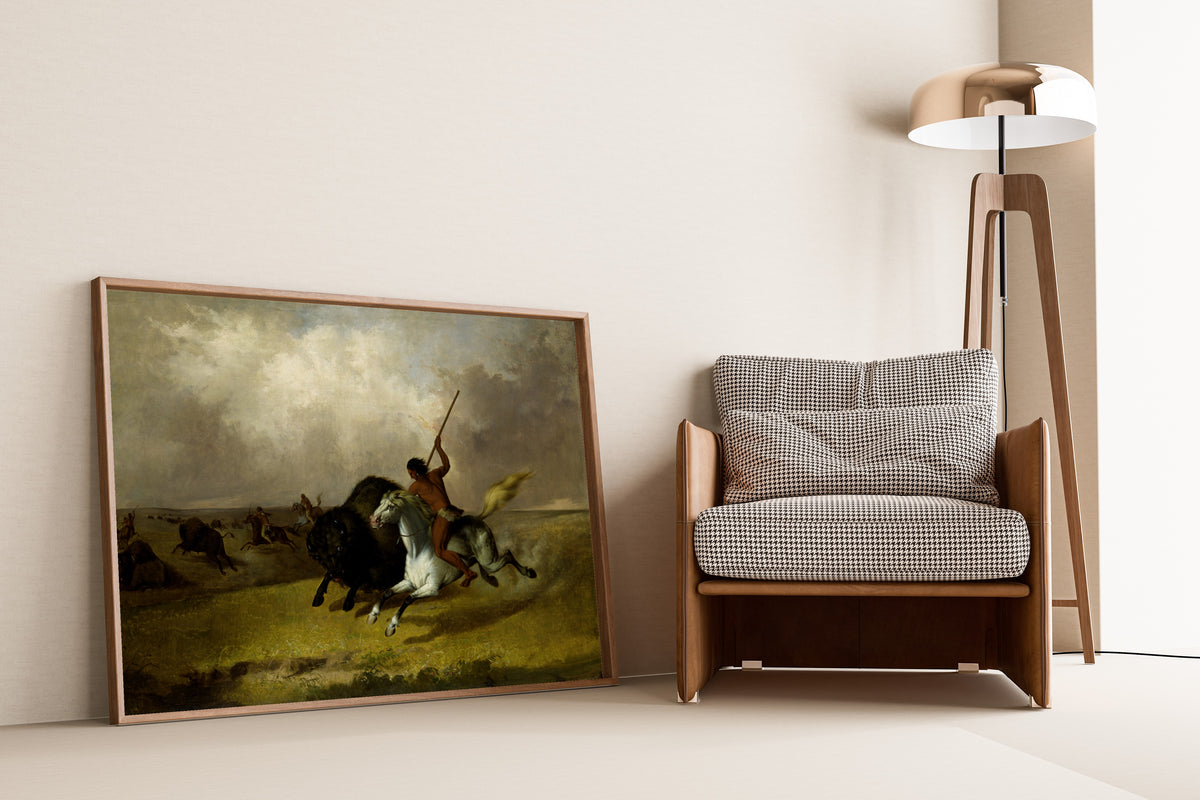 John Mix Stanley — Buffalo Hunt on the Southwestern Prairies | Western Art Print