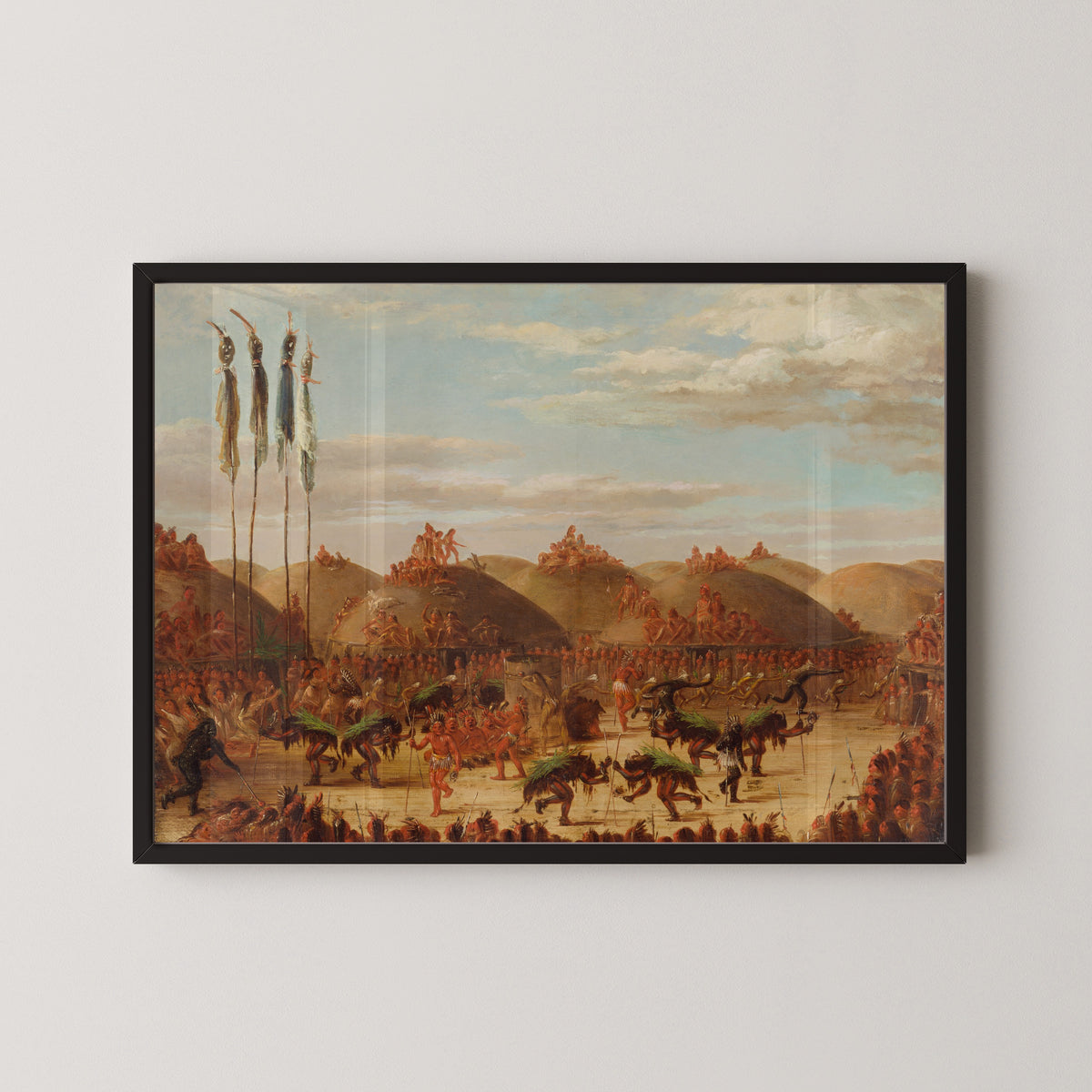 George Catlin — Bull Dance, Mandan O-kee-pa Ceremony | Western Art Print