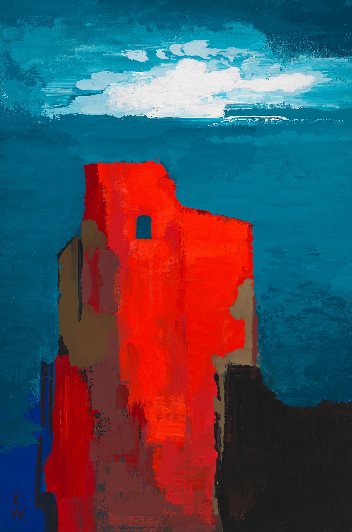 Karl Wiener — Burgruine (Castle Ruin) | Modernist Landscape Print