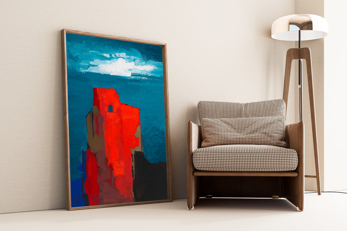 Karl Wiener — Burgruine (Castle Ruin) | Modernist Landscape Print