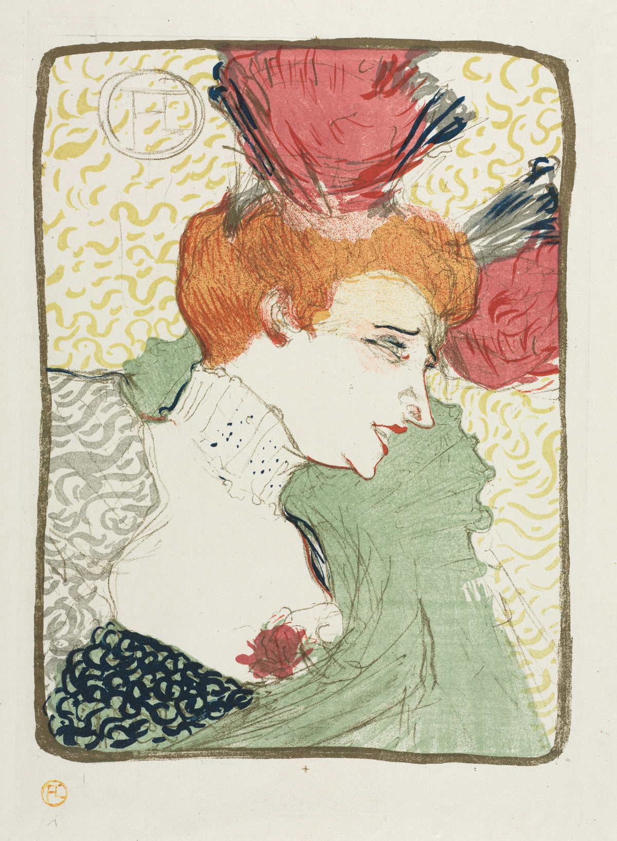 Henri de Toulouse-Lautrec — Bust of Mademoiselle Lender | Lithograph Print