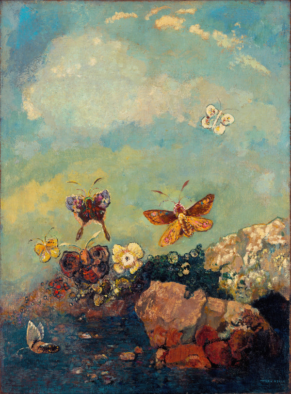 Odilon Redon — Butterflies | Symbolist Art Print