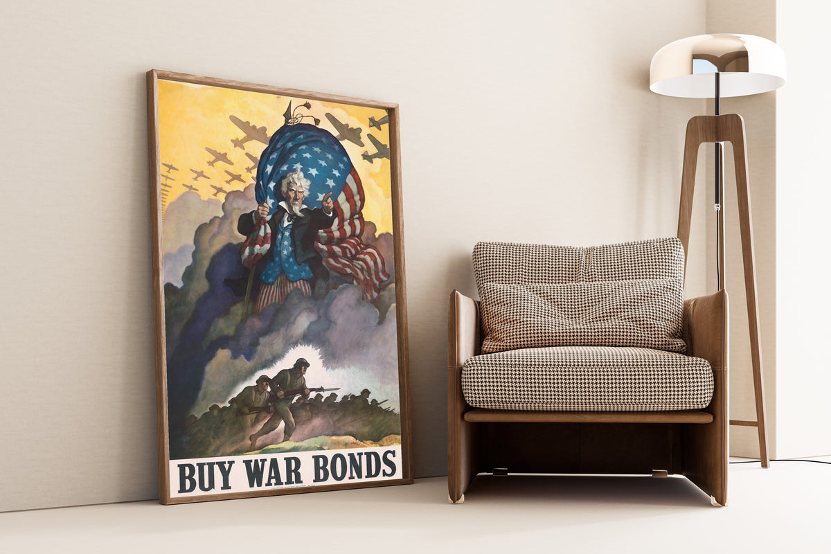 N. C. Wyeth — Buy War Bonds | Vintage Poster Print