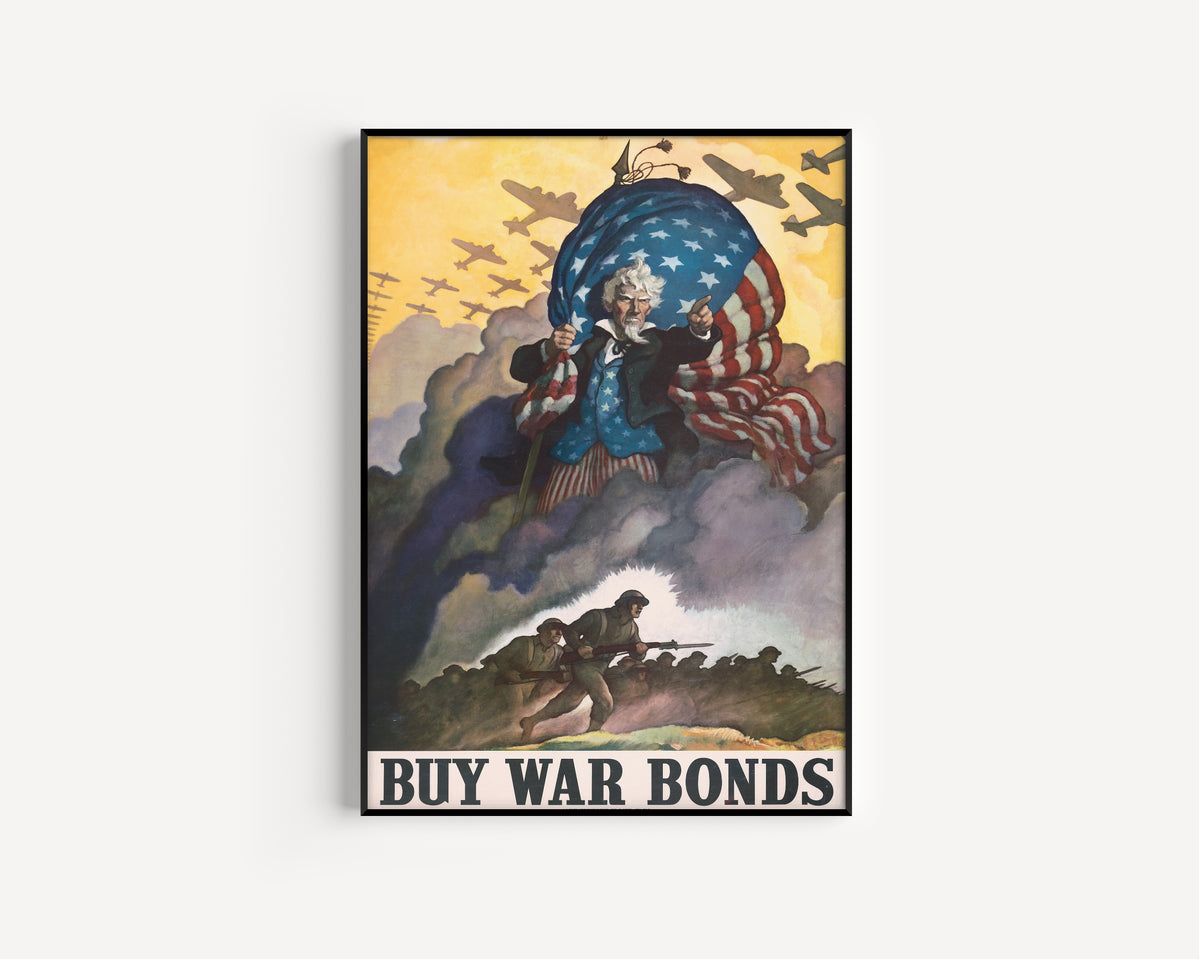 N. C. Wyeth — Buy War Bonds | Vintage Poster Print