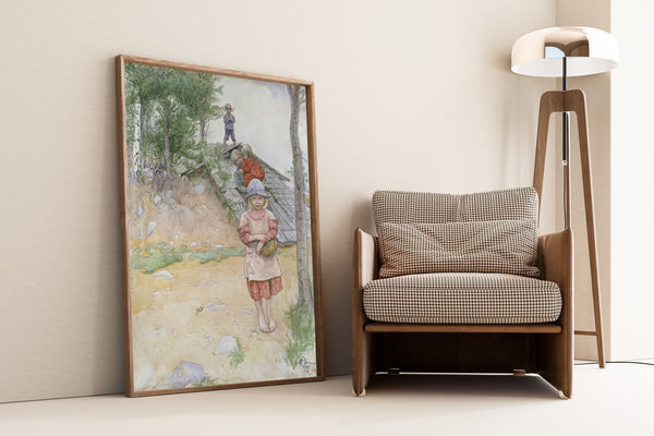 Carl Larsson — By the Cellar | Swedish Watercolour Print