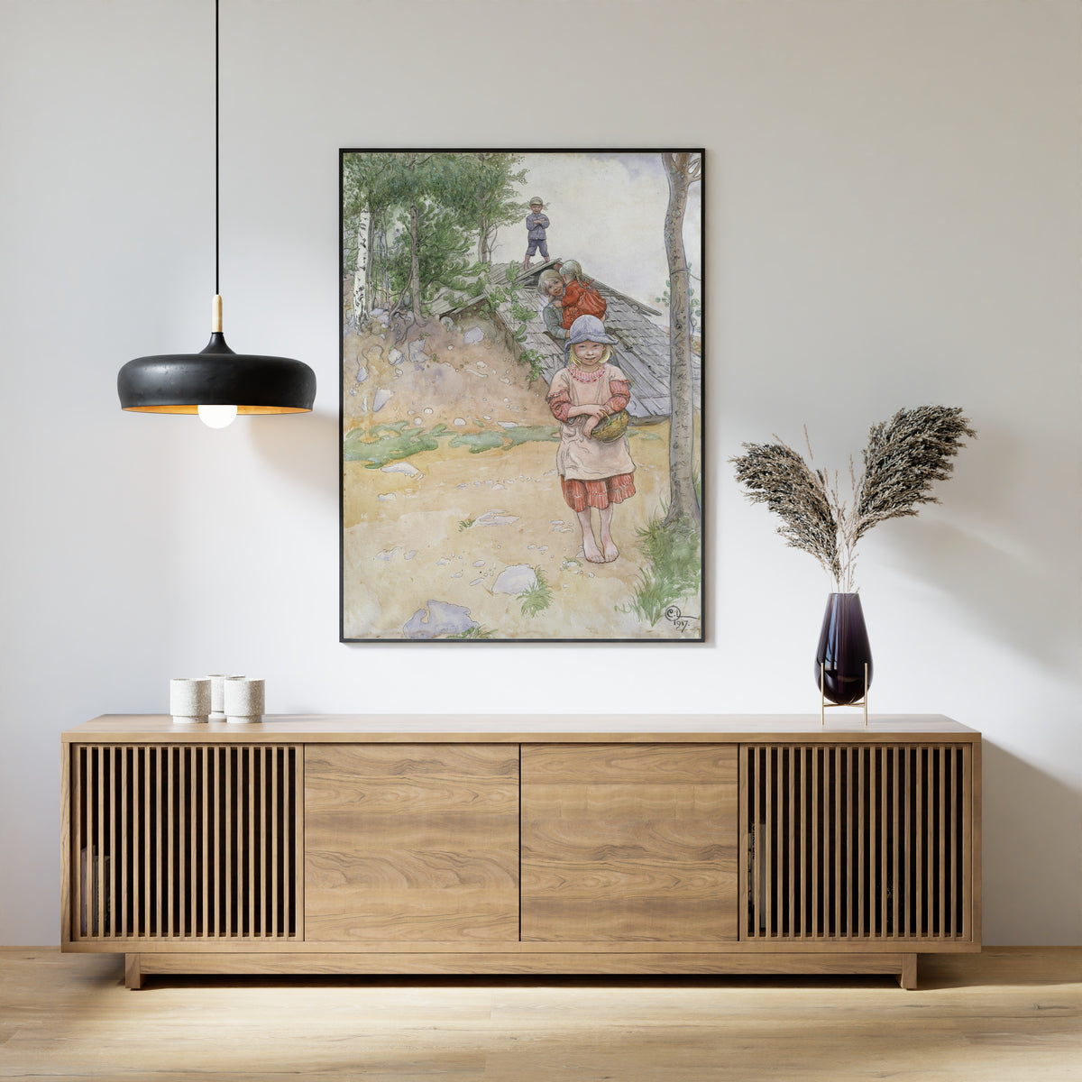 Carl Larsson — By the Cellar | Swedish Watercolour Print