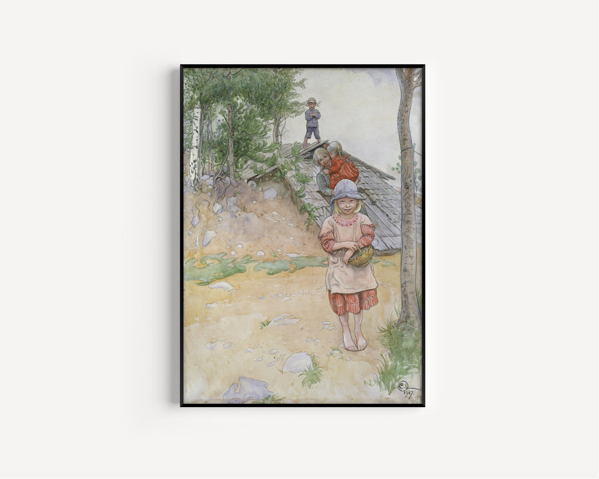 Carl Larsson — By the Cellar | Swedish Watercolour Print