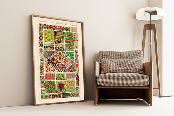 Owen Jones — Byzantine No. 3, from The Grammar of Ornament | Ornament Plate Print