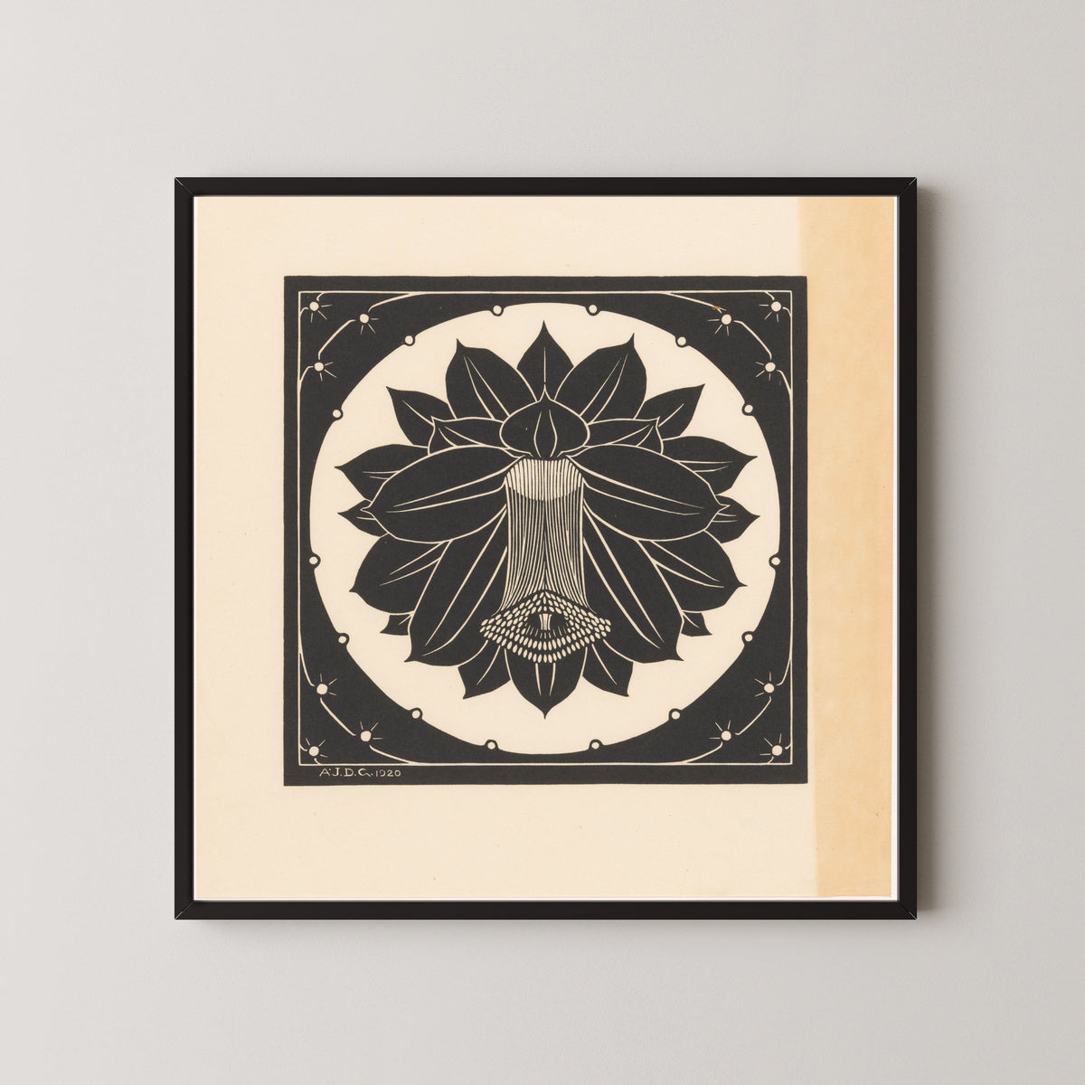 Julie de Graag — Cactus Flower | Woodcut Print