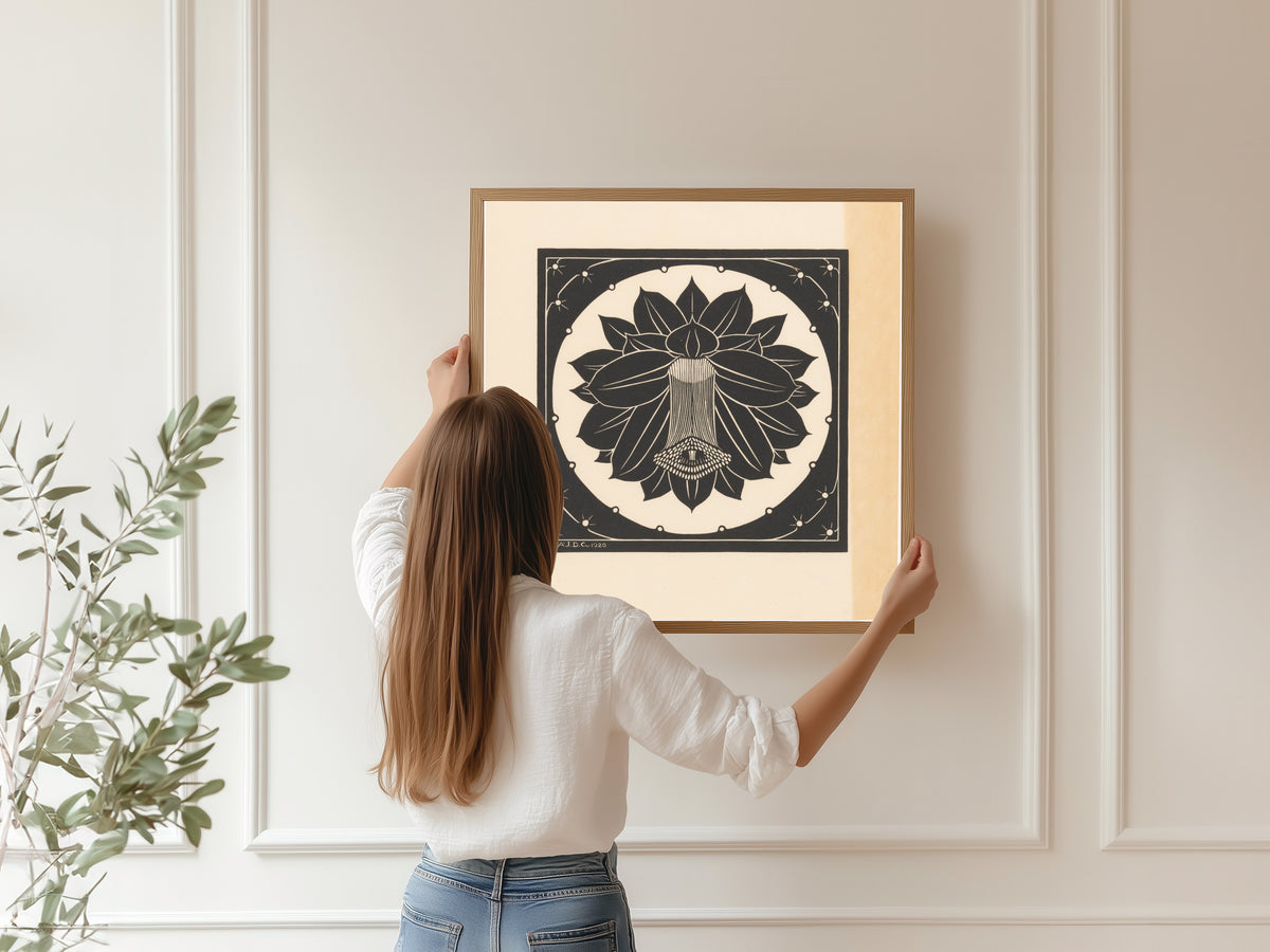 Julie de Graag — Cactus Flower | Woodcut Print