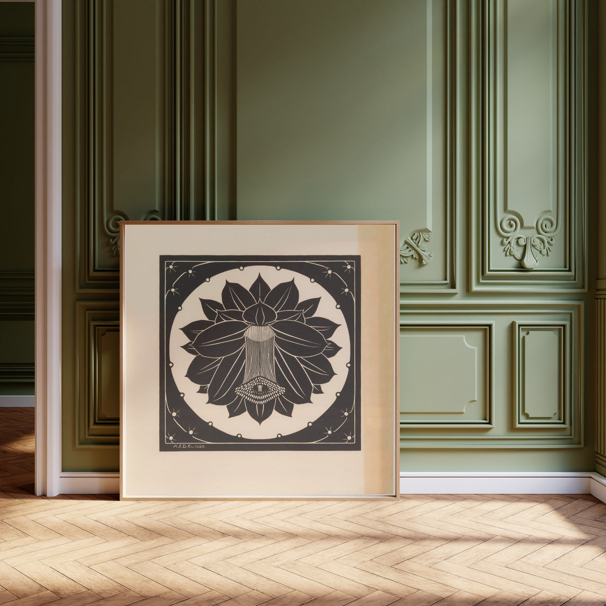 Julie de Graag — Cactus Flower | Woodcut Print