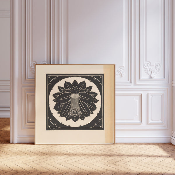 Julie de Graag — Cactus Flower | Woodcut Print