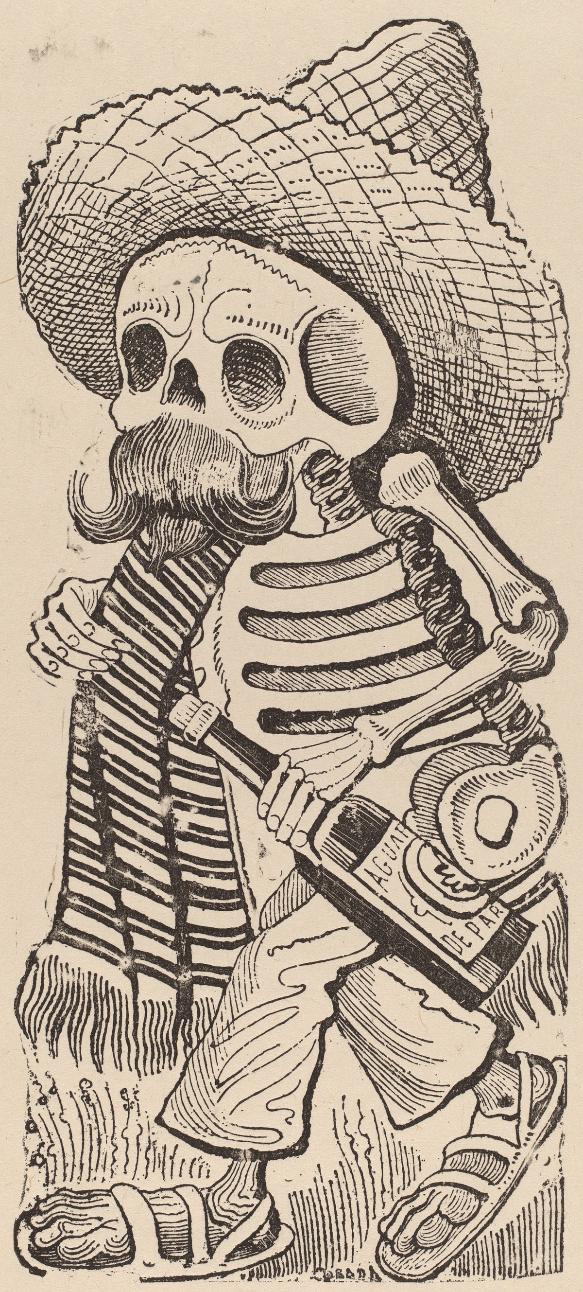 José Guadalupe Posada — Calavera Maderista | Relief Print