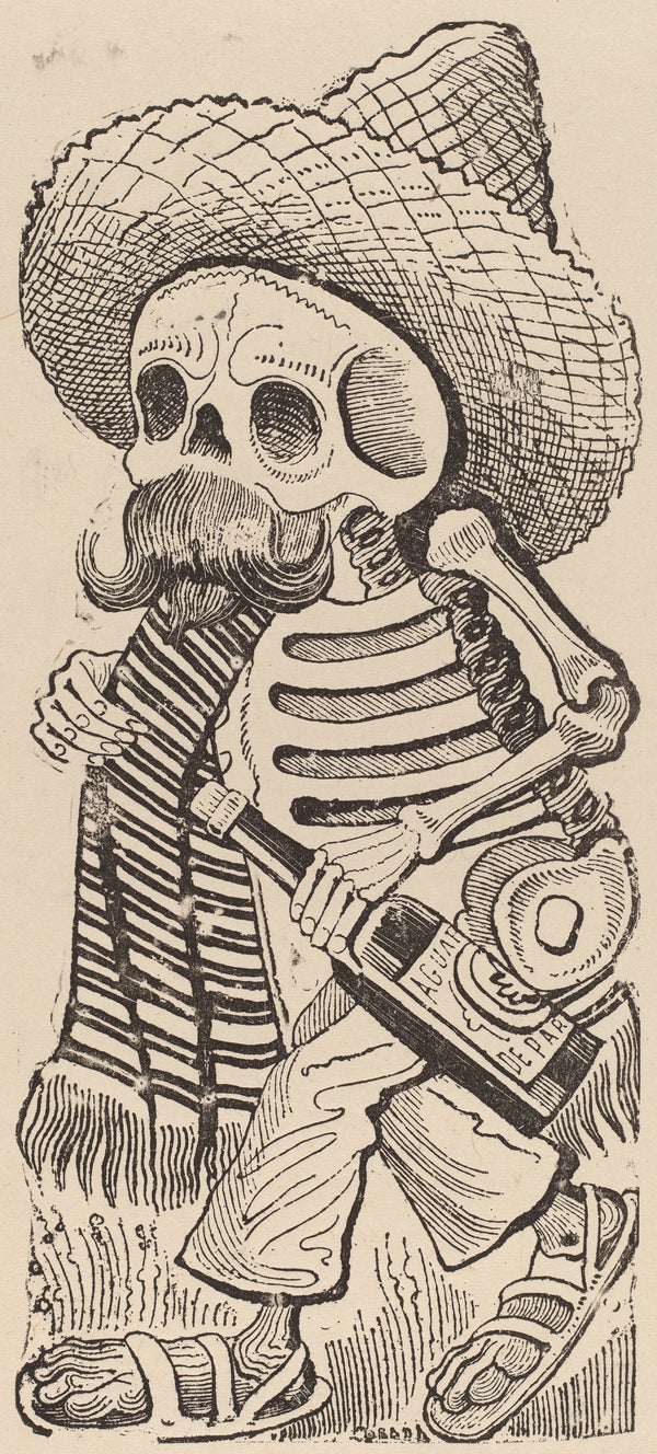 José Guadalupe Posada — Calavera Maderista | Relief Print