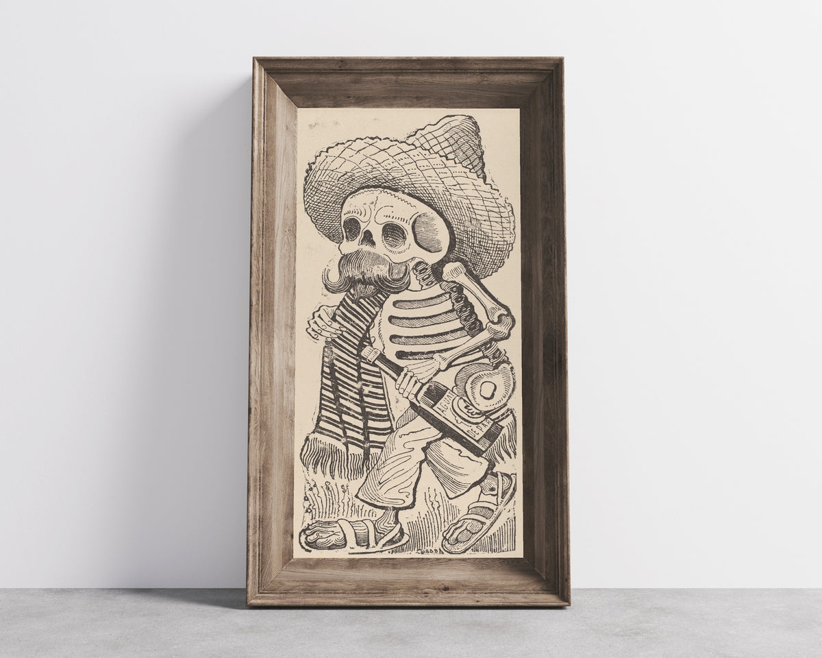 José Guadalupe Posada — Calavera Maderista | Relief Print