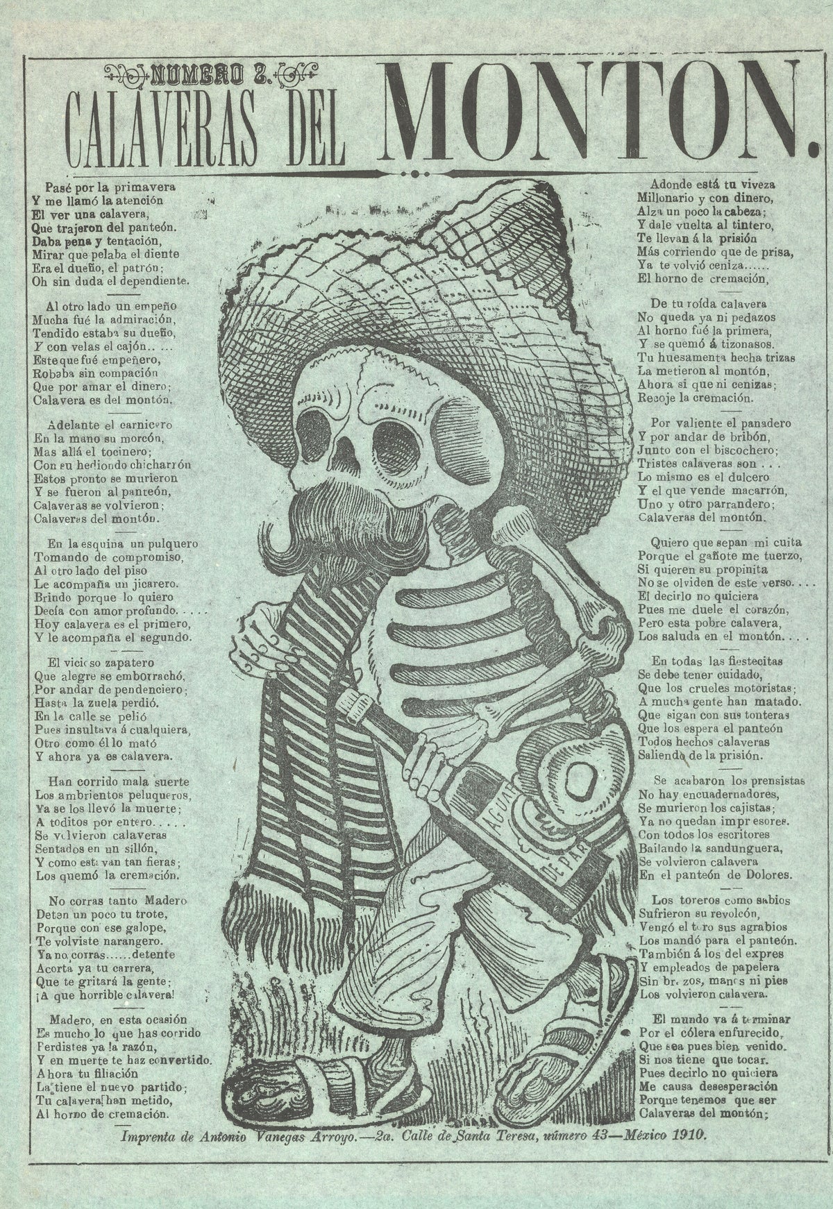 José Guadalupe Posada — Calaveras del montón, número 2 | Relief Print