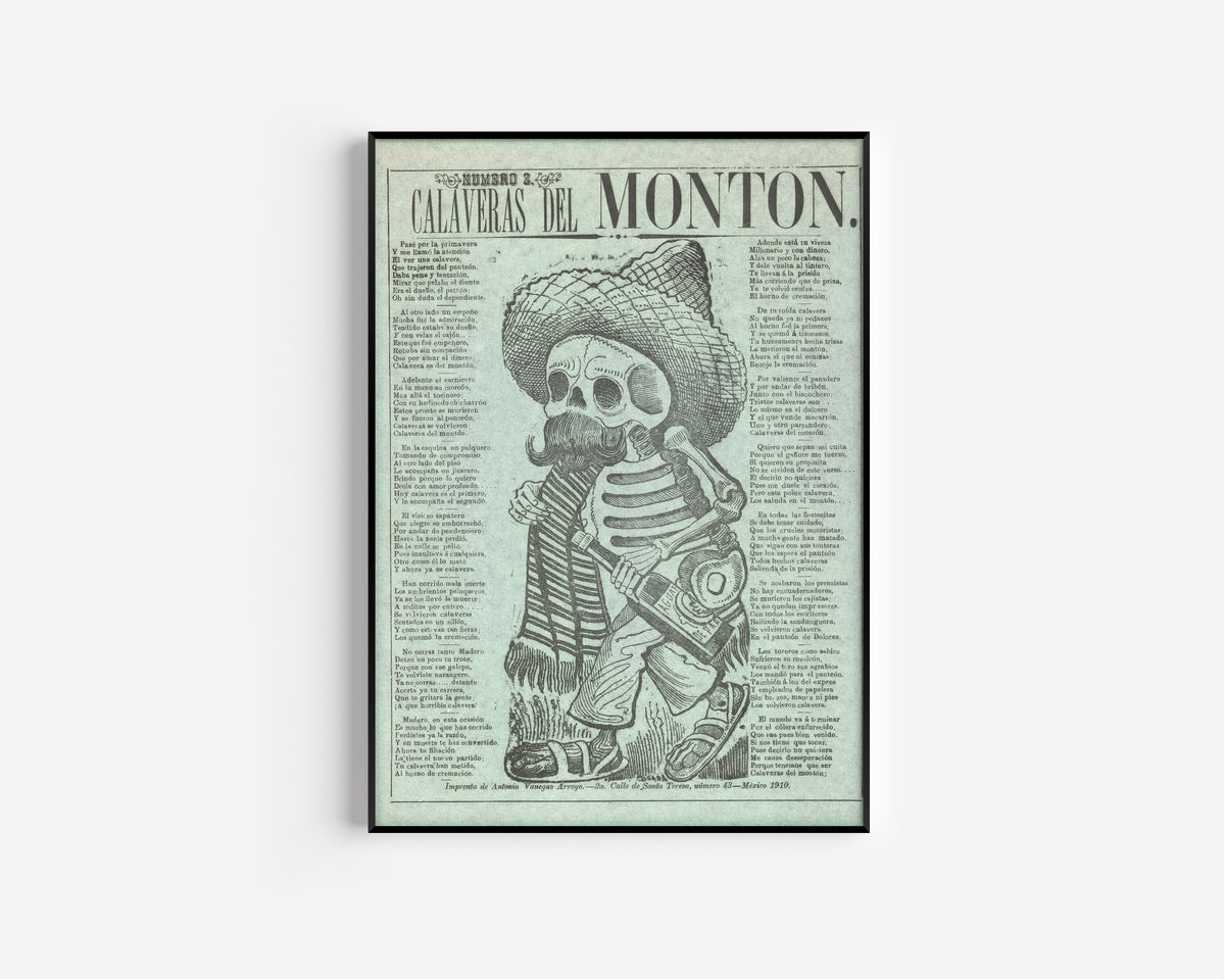 José Guadalupe Posada — Calaveras del montón, número 2 | Relief Print