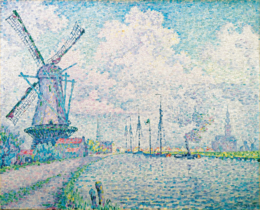 Paul Signac — Canal of Overschie | Fine Art Print shown to scale on a wall above a sofa