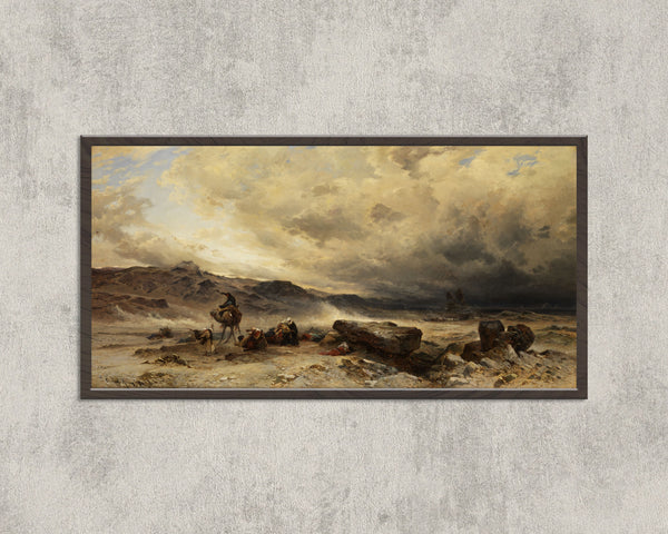 Hermann Corrodi — Caravan in a Sandstorm | Fine Art Print