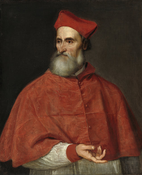 Cardinal Pietro Bembo by Titian — A cardinal in scarlet turns his head, one hand extended