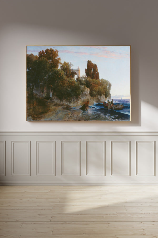 Arnold Böcklin — Castle by the Sea (Murder in the Castle Garden) | Landscape Fine Art Print