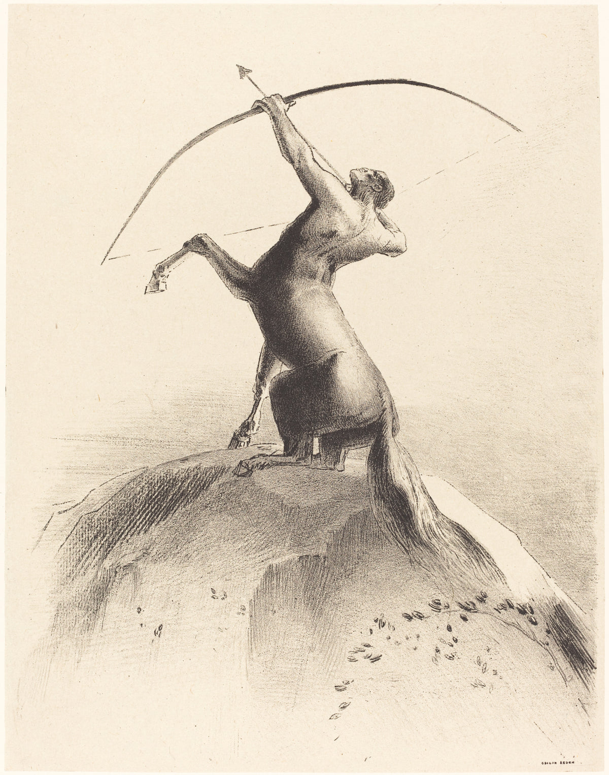 Odilon Redon — Centaur Aiming at the Clouds | Symbolist Art Print