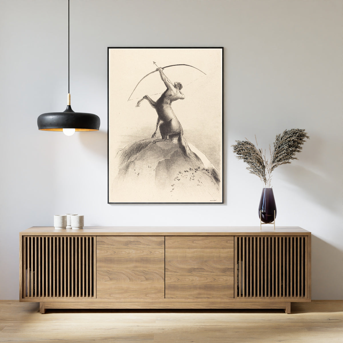 Odilon Redon — Centaur Aiming at the Clouds | Symbolist Art Print