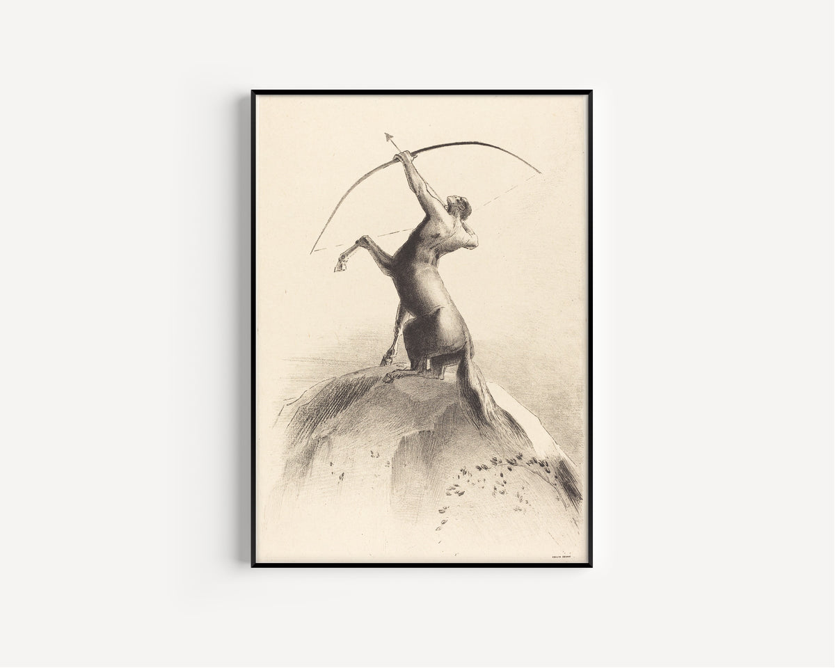 Odilon Redon — Centaur Aiming at the Clouds | Symbolist Art Print