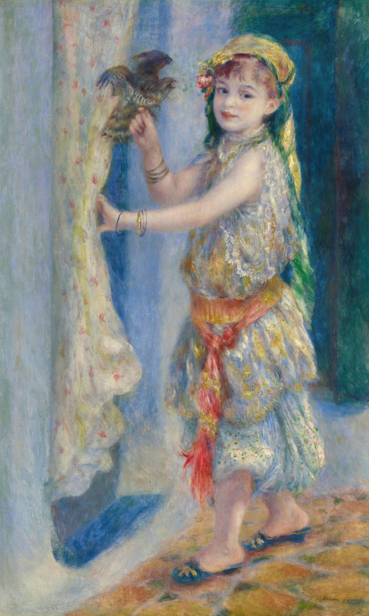 Pierre-Auguste Renoir — Child with a Bird (Mademoiselle Fleury in Algerian Costume) | Fine Art Print