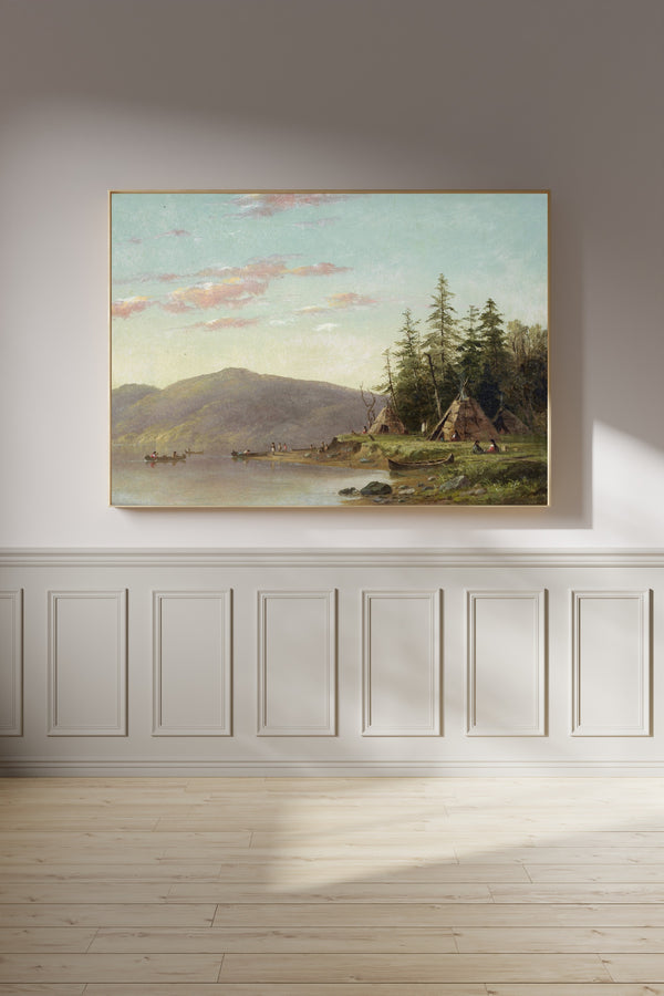 Seth Eastman — Chippewa Encampment on the Upper Mississippi | Landscape Fine Art Print