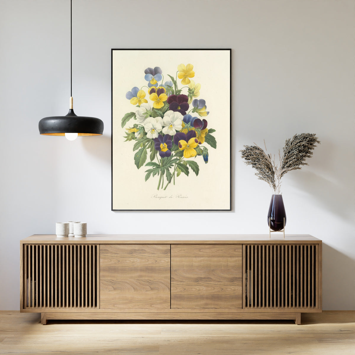 Pierre-Joseph Redouté — Choix des plus belles fleurs: Bouquet of Pansies | Botanical Illustration Print