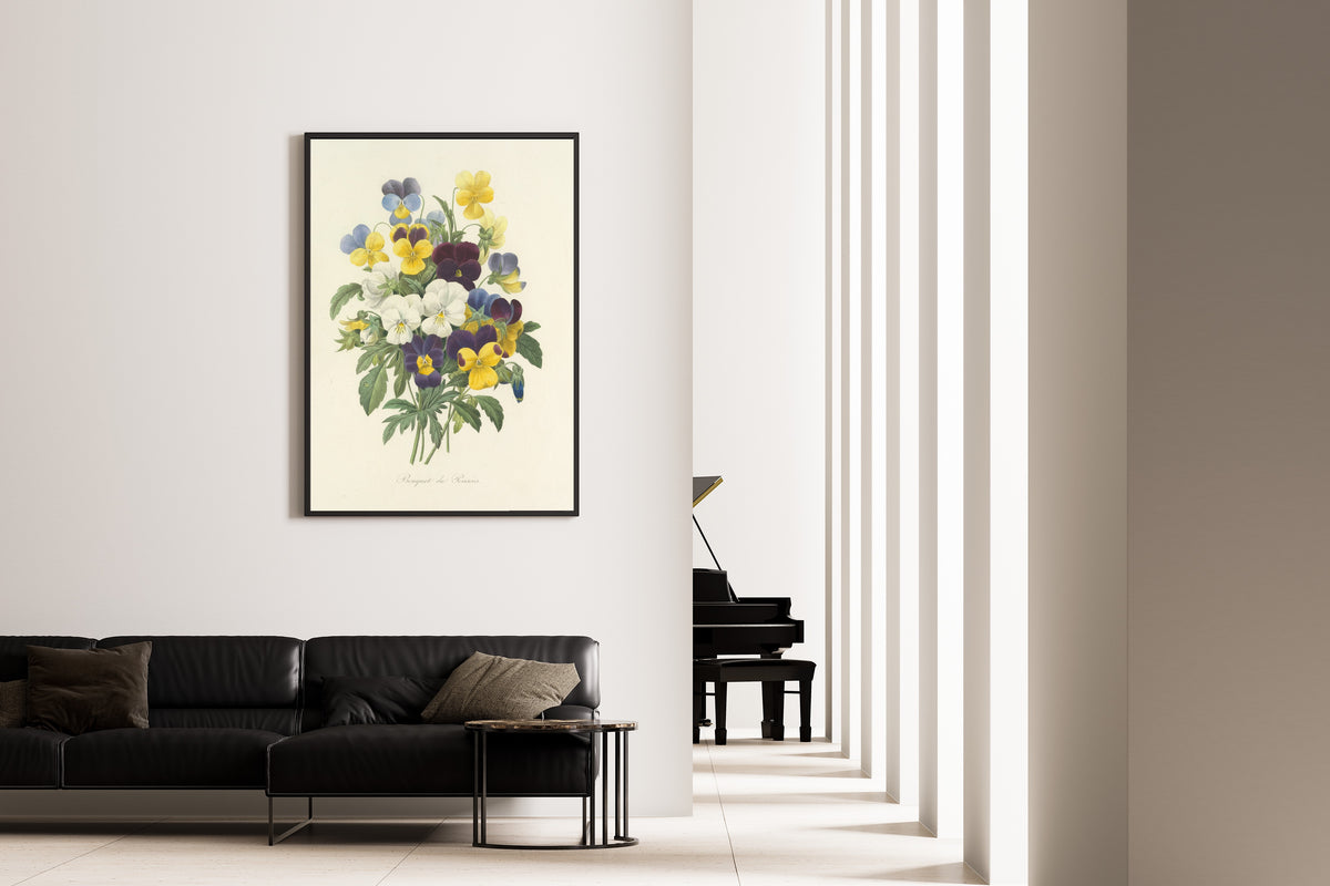 Pierre-Joseph Redouté — Choix des plus belles fleurs: Bouquet of Pansies | Botanical Illustration Print