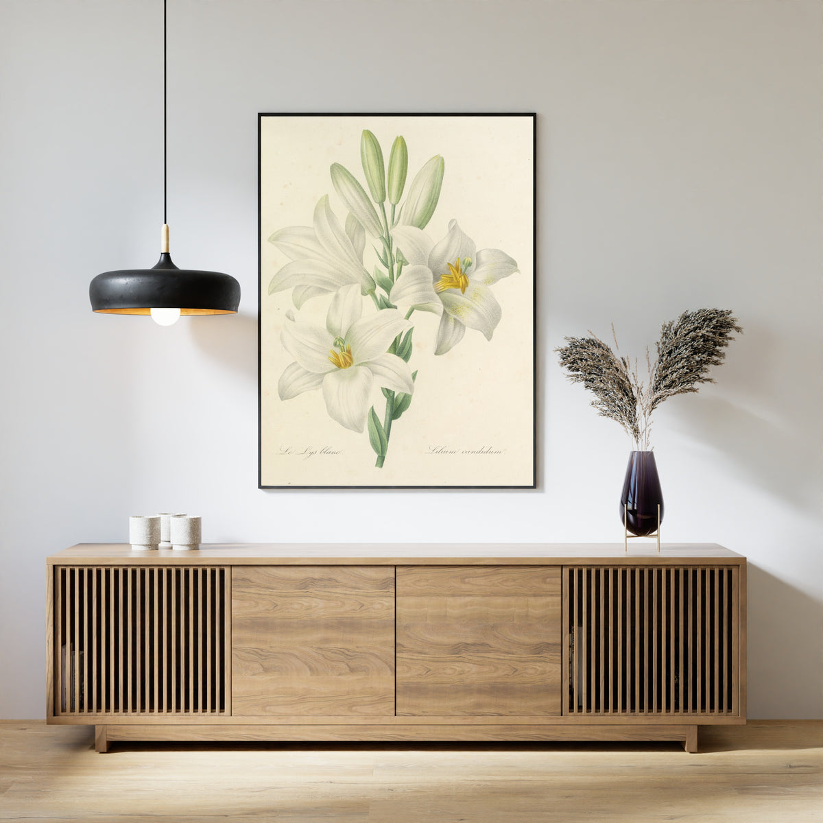 Pierre-Joseph Redouté — Choix des plus belles fleurs: White Lily (Lilium Candidum) | Botanical Illustration Print