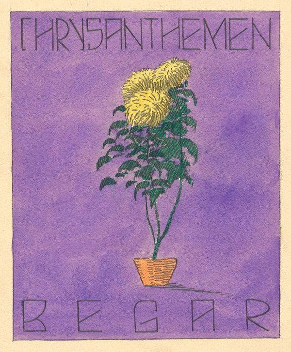 Karl Wiener — Chrysanthemen Begar (Chrysanthemums, Begar) | Vintage Poster Print
