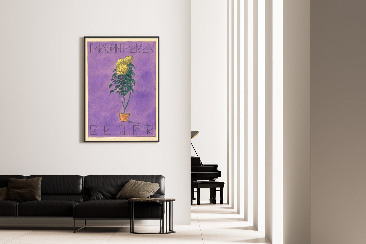 Karl Wiener — Chrysanthemen Begar (Chrysanthemums, Begar) | Vintage Poster Print