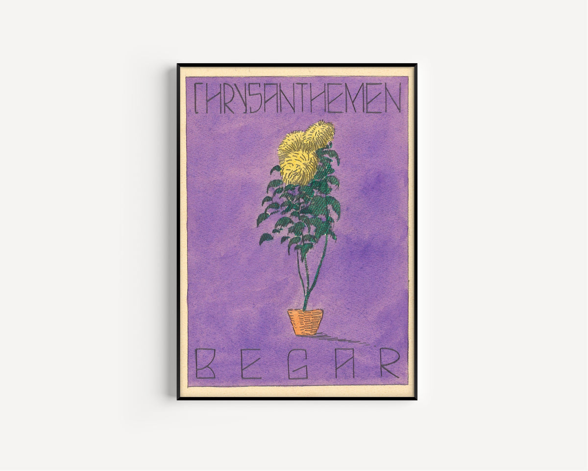 Karl Wiener — Chrysanthemen Begar (Chrysanthemums, Begar) | Vintage Poster Print